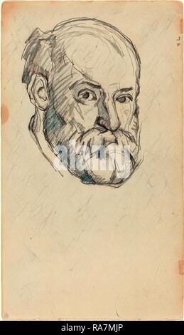 Paul Cézanne, français (1839-1906), Autoportrait [recto], ch. 1880-1882, graphite sur papier vélin (sketchbook page repensé Banque D'Images