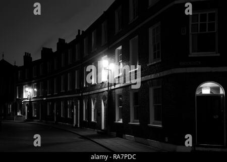 L'architecture géorgienne, le Croissant, Wisbech town, Cambridgeshire, Angleterre, RU Banque D'Images