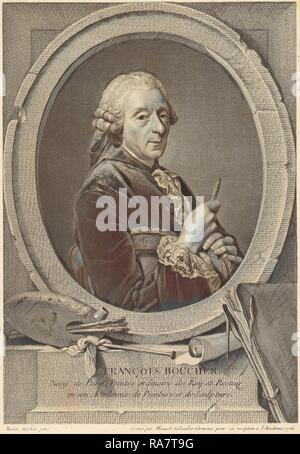 Manuel Salvador Carmona, François Boucher, Espagnol, 1734 - 1820, 1761, eau-forte et la gravure. Repensé Banque D'Images