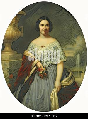 Francis Grive Carpenter, Lucy Tappan Bowen (Mme. Henry C. Bowen), américain, 1830 - 1900, 1859, huile sur toile repensé Banque D'Images