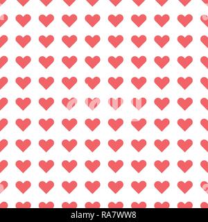 Coeur rose motif transparent sur backgroundH blanc, symbole de l'amour et la Saint Valentin. Vector illustration Illustration de Vecteur