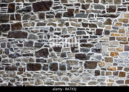 Mur de brique faite de gravats, Banque D'Images