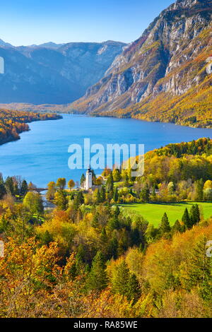 Le lac de Bohinj, parc national du Triglav, en Slovénie Banque D'Images