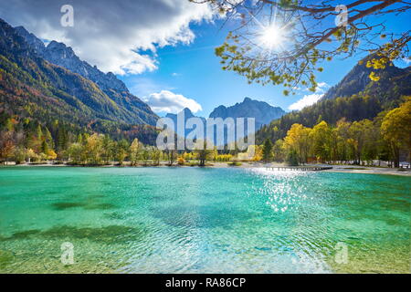 Jasna Lake, parc national du Triglav, Alpes Juliennes, en Slovénie Banque D'Images