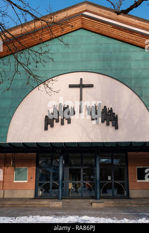 Le célèbre théâtre de la passion à Oberammergau, Bavière, Allemagne Banque D'Images