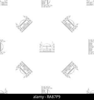 Mosquée de l'Islam. Illustration de l'islam mosquée contour vector icône pour web design isolé sur fond blanc Illustration de Vecteur