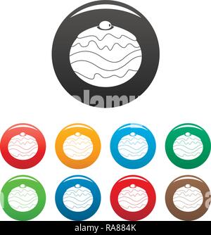 Boulangerie juive icons set 9 vecteur de couleur isolé sur blanc pour toute conception Illustration de Vecteur