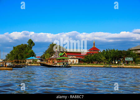 Lac Inle, l'État de Shan, Myanmar(Birmanie) Banque D'Images