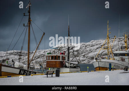 La flotte de pêche amarré à Bodo, Norvège Banque D'Images