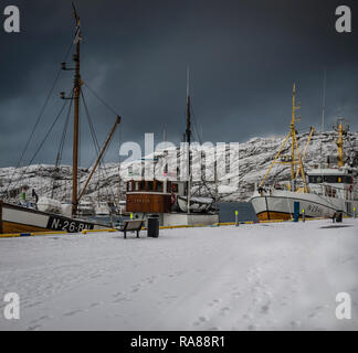 La flotte de pêche amarré à Bodo, Norvège Banque D'Images