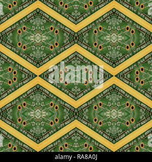 Seamless pattern répétées faites à partir d'une image d'une carte graphique de l'ordinateur Banque D'Images