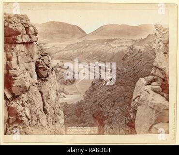 Echo Canyon. À l'intermédiaire de Sioux Pass. Sur F.E. Et M.V. Ry., Hot Springs, S.D. repensé par Gibon. L'art classique repensé Banque D'Images