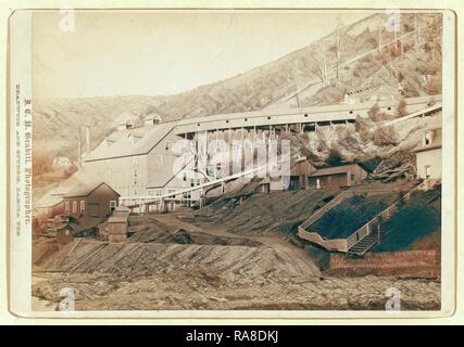 De Smet Gold Stamp Mill, Central City, Dakota. Repensé par Gibon. L'art classique avec une touche moderne repensé Banque D'Images