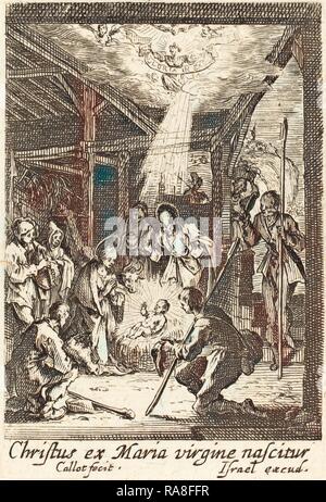 Jacques Callot (Français, 1592 - 1635), la Nativité, en 1630 ou après, l'attaque. Repensé par Gibon. L'art classique avec repensé Banque D'Images