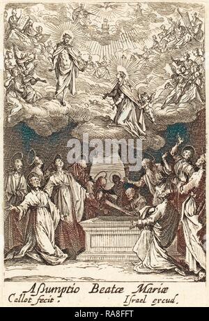 Jacques Callot (Français, 1592 - 1635), l'Assomption de la Vierge, en 1630 ou après, l'attaque. Repensé Banque D'Images