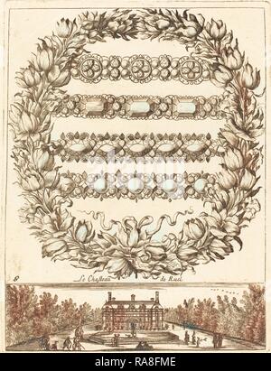 François Le Febvre (Français, 1635-1657), active Le chasteau de Ruel, probablement 1665, gravure. Repensé Banque D'Images