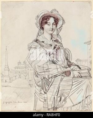 Jean-Auguste-Dominique Ingres (Français, 1780 - 1867), Mme Charles Badham, 1816, graphite sur papier vélin. Repensé Banque D'Images