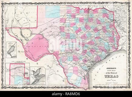 1862, Johnson Site du Texas. Repensé par Gibon. L'art classique avec une touche moderne repensé Banque D'Images