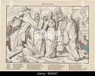 Alfred Rethel, auch ein Todtentanz J, Allemand, 1816 - 1859, 1849, gravure sur bois. Repensé par Gibon. L'art classique repensé Banque D'Images