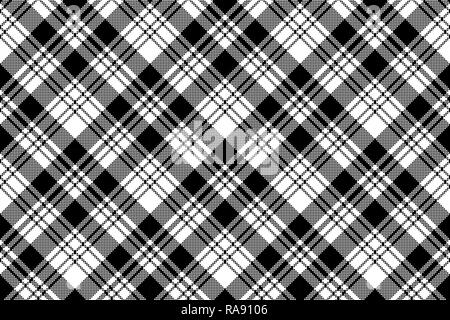 Pixel noir plaid blanc motif transparent. Vector illustration. Illustration de Vecteur