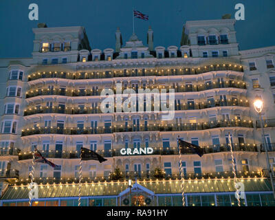 Le Grand Hôtel à Brighton Banque D'Images