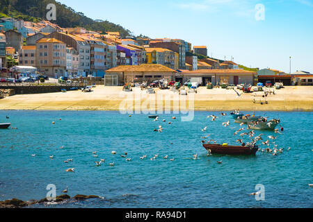 A Guarda, Espanha - Mai 03, 2018 : les maisons au bord du port de Orense Pontevedra, Espagne Banque D'Images