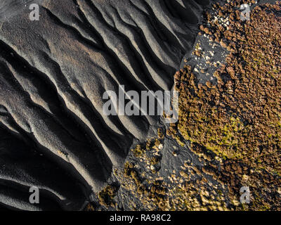 Vue aérienne de scories de charbon dans Brecaon déchets Beacons, Bleanavon au Pays de Galles, Royaume-Uni Banque D'Images