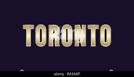 Toronto City Typographie design vectoriel. Bonjour pour T-shirt, poster, carte et plus Illustration de Vecteur