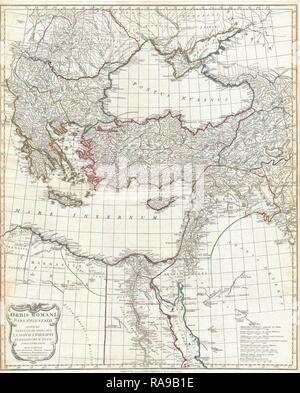 1794, Anville Site de l'Empire Romain, la Grèce inclues. Repensé par Gibon. L'art classique avec une touche moderne repensé Banque D'Images