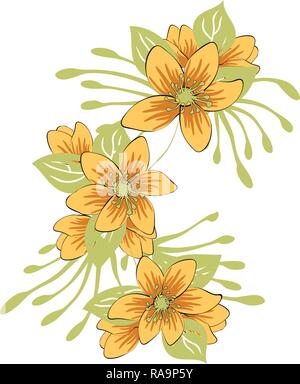 Hand Drawn Seamless Floral Pattern Illustration de Vecteur