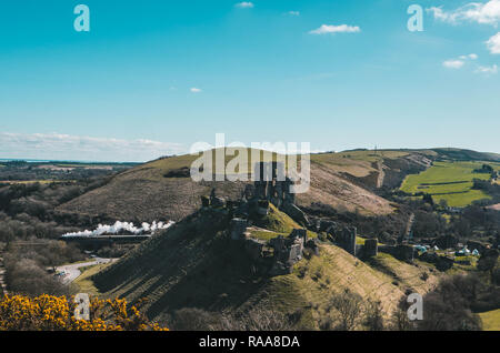 Paysage d'un château Banque D'Images