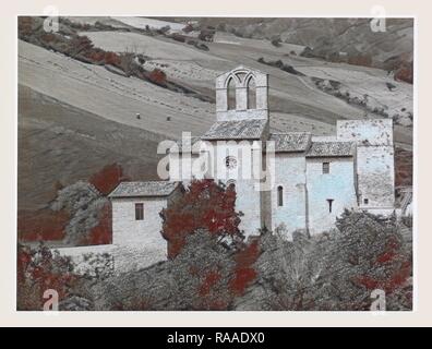 Abruzzes Teramo Carpineto della Nora Abbaye de S. Bartolomeo, c'est mon l'Italie, l'Italie Pays de l'histoire visuelle repensé Banque D'Images