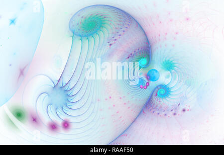 Belle couleur forme d'une galaxie spirale tornade dans l'espace lointain. Twists champ magnétique. Abstract lumineux design, d'art numérique pour creative grap Banque D'Images