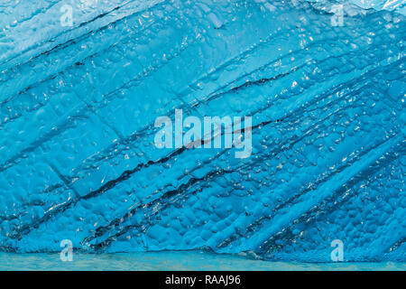 La glace bleue en face de la Dawes Glacier dans l'Endicott Arm dans le sud-est de l'Alaska, USA. Banque D'Images