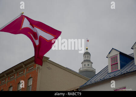 Haut dome du Maryland State House à Annapolis Banque D'Images