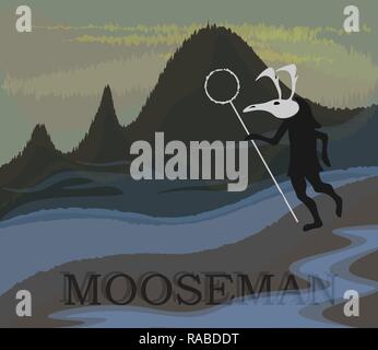Illustration pour le jeu sur les tribus finno-ougriennes mooseman Illustration de Vecteur