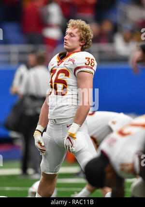 San Antonio, TX, USA. 28 Dec, 2018. Le secondeur de l'état de l'Iowa, Chandler Pulvermacher (36), à la NCAA football Valero Alamo Bowl entre l'Iowa State Cyclones et la Washington State Cougars chez Alamo Stadium à San Antonio, TX. (Photographe complète absolue & Company Crédit : Joe Calomeni MarinMedia.org/Cal/Sport Media) Credit : csm/Alamy Live News Banque D'Images