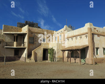 Fort Bravo, Espagne - 23 janvier 2016 : Les bâtiments de style mexicain à Fort Bravo Tournage du désert de Tabernas.