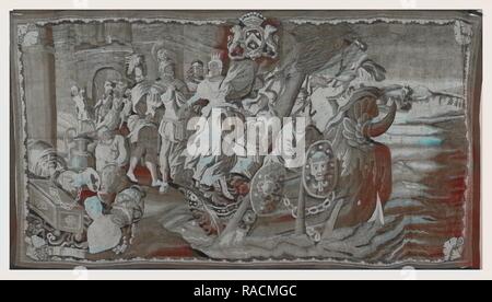 Chute de Troie : Helen navire embarquement pour revenir à spart. Repensé par Gibon. L'art classique avec une touche moderne repensé Banque D'Images