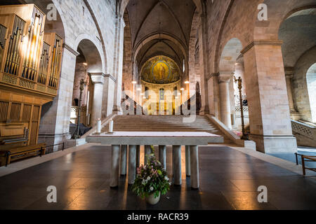 Intérieur de la cathédrale de Lund, Lund, Suède, Scandinavie, Europe Banque D'Images