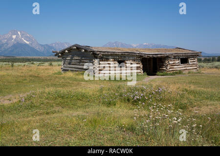 Cunningham Cabin, Parc National de Grand Teton, Wyoming, États-Unis d'Amérique, Amérique du Nord Banque D'Images