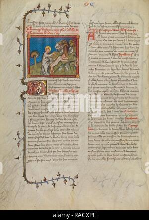 La création d'Adam, Maître de Jean de Mandeville (Français, Actif 1350 - 1370), Paris, France, sur 1360 - 1370 repensé Banque D'Images