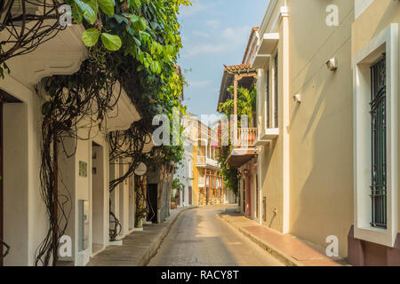Une scène de rue à Carthagène, Colombie, Amérique du Sud Banque D'Images