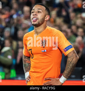 Rotterdam, Pays-Bas 16 novembre 2018 Le football Pays-bas/France Memphis Depay (Pays-Bas) Banque D'Images