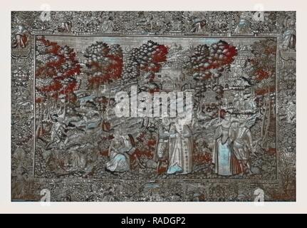 Parc de jeux avec mesdames et messieurs, et Hunter. Repensé par Gibon. L'art classique avec une touche moderne repensé Banque D'Images