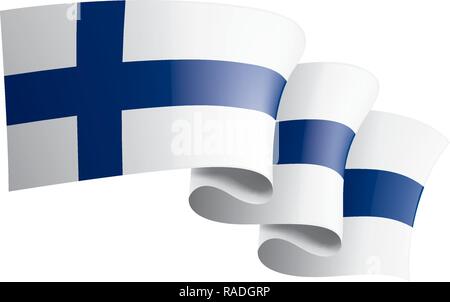 Drapeau de la Finlande, vector illustration sur fond blanc Illustration de Vecteur