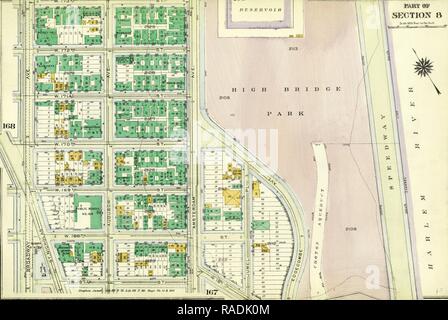 169 Plaque : délimité par W. 173e Rue, Amsterdam Avenue, High Bridge Park Avenue Edgecombe, Speedway, Harlem River, W repensé Banque D'Images