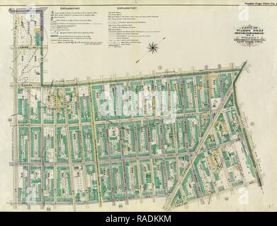 Partie de quartiers 9, 22 . L'article Carte des terres, n° 4 , volume 1, quartier de Brooklyn, New York. Repensé Banque D'Images