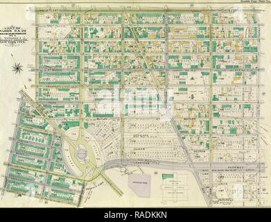 Partie de quartiers 9, 22 . L'article Carte des terres, n° 4 , volume 1, quartier de Brooklyn, New York. Repensé Banque D'Images