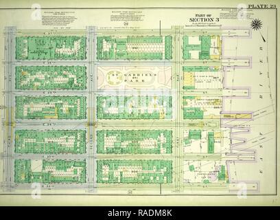 23 de la plaque, une partie de l'article 3 : délimité par E. 37th Street, Première Avenue, E. 32e Rue et 3e Avenue. Repensé Banque D'Images